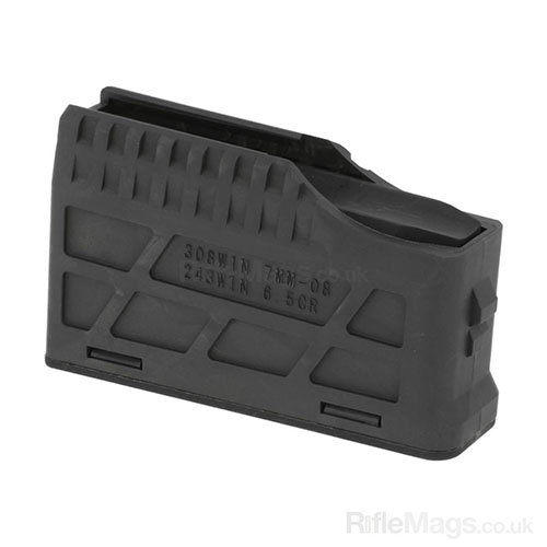 Este cargador de 3 rondas para el Howa Superlite es ligero, duradero y compatible con .308, .243, 6.5 Creedmoor y 7mm-08. ¡Ideal para tus disparos!